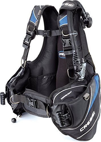 Cressi Travelight 2.0 Chaleco hidrostático, Hombres, Negro/Azul, L/4