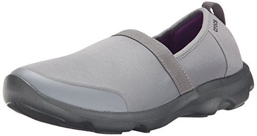 Crocs Duet Busy Day 2.0 Satya A-Line - Zapatillas de material sintético para mujer, color gris, talla 34 - 35