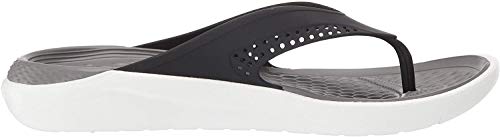 Crocs LiteRide Flip, Chanclas Unisex Adulto, Multicolor (Black/Smoke 05m), 38/39 EU