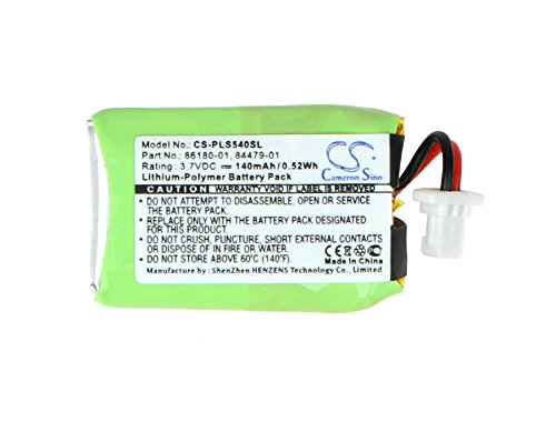 CS 140 mAh batería de polímero de litio compatible con Plantronics CS540 CS540 A Savi CS540 CS540 A, sustituye a Plantronics 84479 – 01 86180 – 01