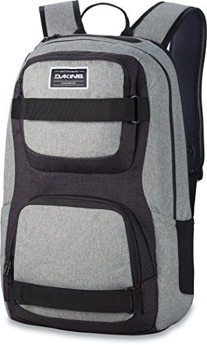 DAKINE Duel 26L Mochila Poliéster Negro/Gris - Mochila para portátiles y netbooks (Poliéster, Negro/Gris, Monótono, 600 D, Unisex, 38,1 cm (15"))