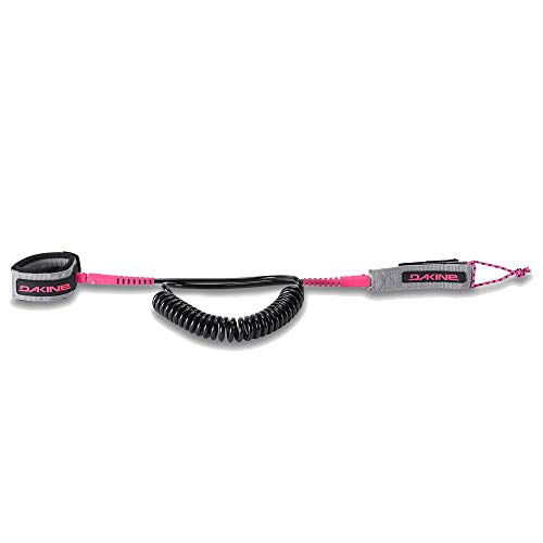 DAKINE Sup 8mm Coiled Ankle Leash - 10FT Carbon/Pink 10001092