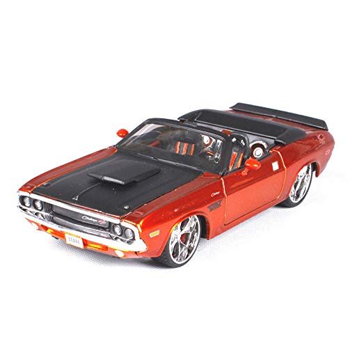 Decoración De Automóviles Fundidos 1:24 1970 Challenger Mejoró La Colección De Modelos De Aleación Convertible Y El Modelo De Automóvil Deportivo Muscle Gift, Regalo Para Fanáticos Del Automóvil