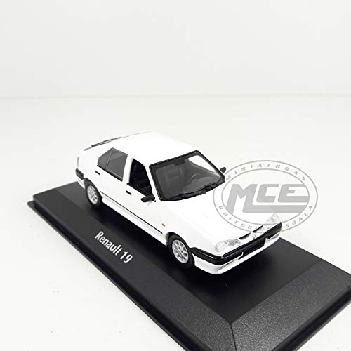 Desconocido 1/43 Renault 19 R19 Blanco 1995 Remolque MINICHAMPS