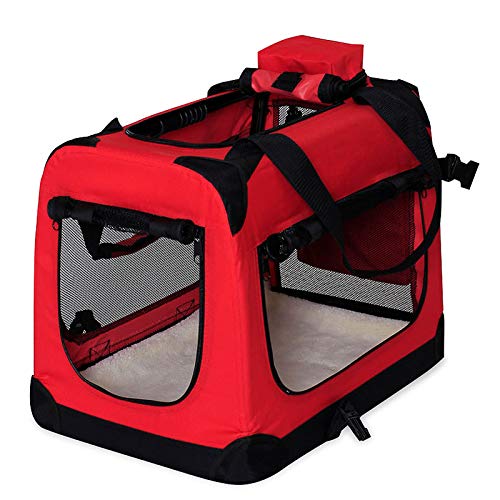 dibea TB10054 Bolsa de Transporte para Perros y Gatos, Rojo, (XXL) 90x61x65 cm