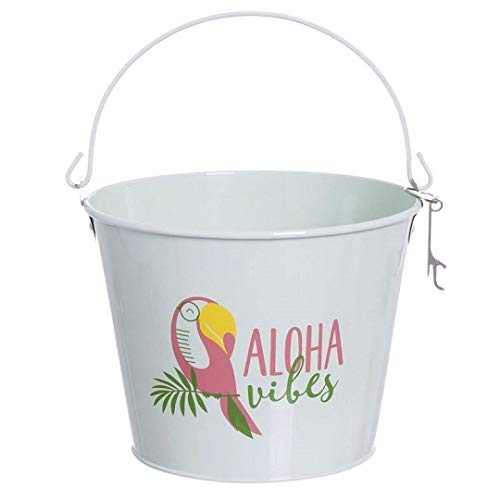 Dream Hogar cubitera Cervezas Cubo Metal Aloha Vibes Tucan 5L 23,5x18 cm