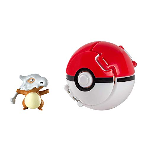 EHERIC Pokemon Throw 'N' Pop Poke Ball, Pikachu and Poke Ball Action Toy Figure for Children's Toy Set (Pokéball con Cubone)