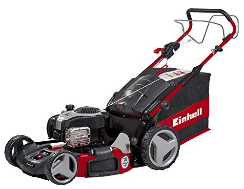 Einhell GE-PM 53 VS HW B&S- Cortacésped de gasolina (2300 W, altura de corte 6 niveles | 25-70 mm , ancho de corte 53 cm, hasta 1800m² de jardín, 80L de capacidad de bolsa) (ref.3404761)