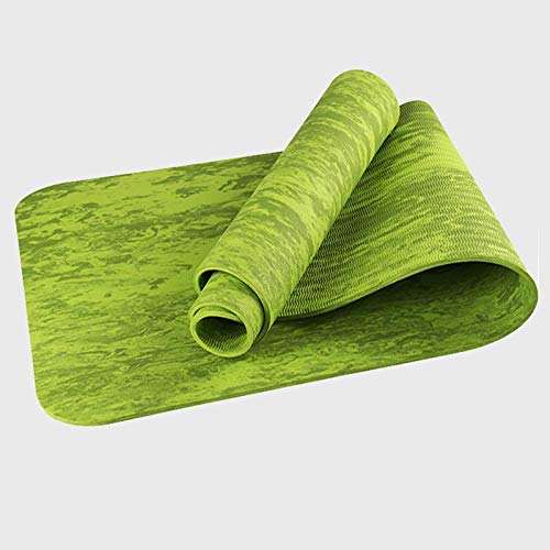 Estera de Yoga Gym Yoga Principiante TPE Fitness Mats Engrosamiento Aumento Amplio Gimnasia Culturismo Deportes Yoga Eco-Friendly Cojín 5 Color Verde