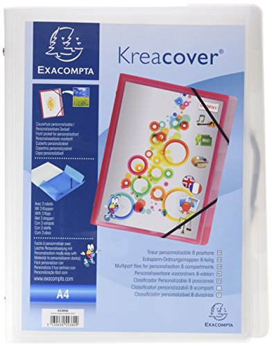 Exacompta - Suministros y accesorios - Clasificador Exacompta 3 polipropileno aleta 8 compartimentos Krea carcasa Chroma a juego