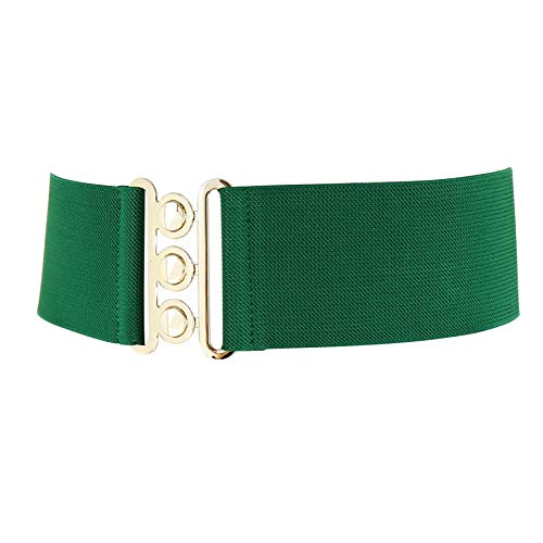 FASHIONGEN - Cinturón Ancha Elástico para mujer GLORIA - Verde, Small / 36 a 39