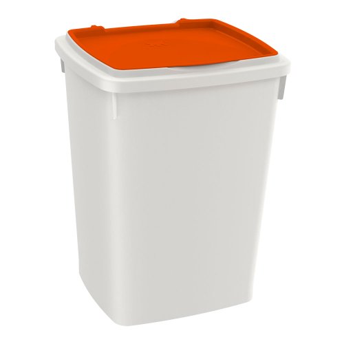 Ferplast Feedy 39 - Recipiente para Alimentos (37,5 x 34 x 50 cm, 39 L), Color Naranja