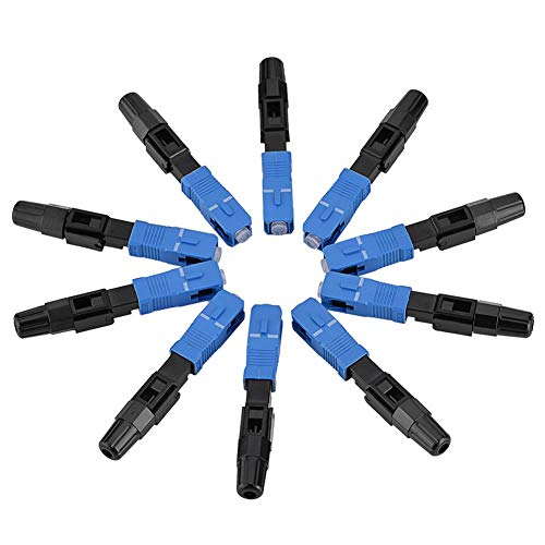 Garsentx Adaptador SC, 10 Piezas SC/UPC Adaptador rápido de Fibra óptica Adaptador rápido Modo único para FTTH/ODF, ODF, FTTH, CATV