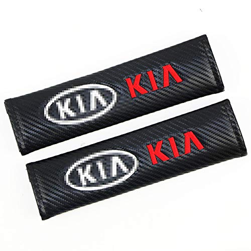 Generies 2 Piezas De Fibra De Carbono Asiento De Coche Funda De CinturóN CojíN De Hombro CojíN para Kia Motors