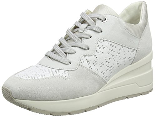 Geox D Zosma C, Zapatillas para Mujer, Blanco Off White, 40 EU