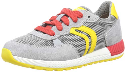 Geox J Alben Boy D, Zapatillas para Niños, Gris (Grey/Yellow C0030), 38 EU