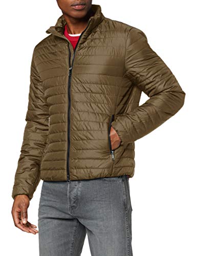 Geox M Wilmer H Chaqueta Bomber, Verde (Bronze Green F3215), 46 para Hombre