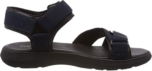 Geox U Goinway B, Sandalias con Punta Abierta para Hombre, Navy/Black C0045, 45 EU