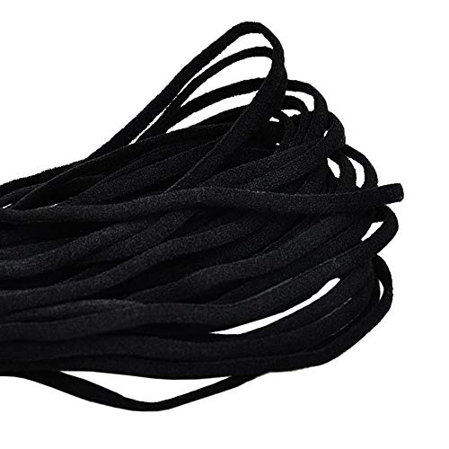 Goma Elastica Costura Redonda Cordon Elastico, Cinta Elástica Blanca Negra 3mm Cuerda Elastica Cordón para Coser Ropa Costura Y Manualidades DIY