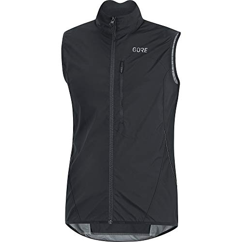 GORE WINDSTOPPER Light - Chaleco cortavientos de ciclismo, Hombre , Negro , M