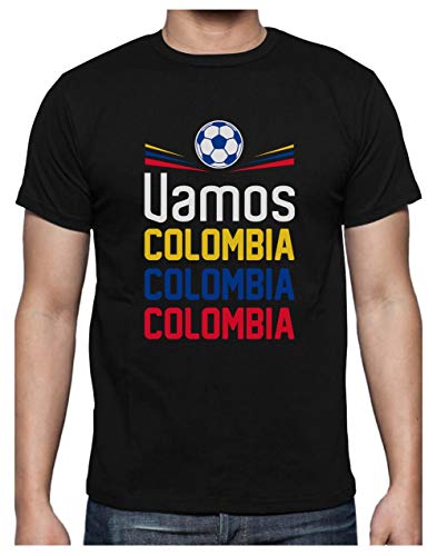 Green Turtle T-Shirts Camiseta para Hombre - Vamos Colombia! Apoya a la Selección Colombia en la Copa América!! Small Negro