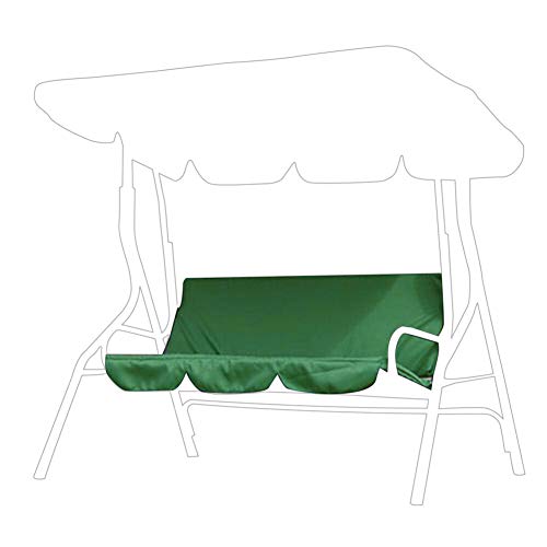 HelloCreate - Funda para Asiento de Columpio de jardín con 3 Asientos, Impermeable, 150 x 150 x 10 cm (Verde), Verde