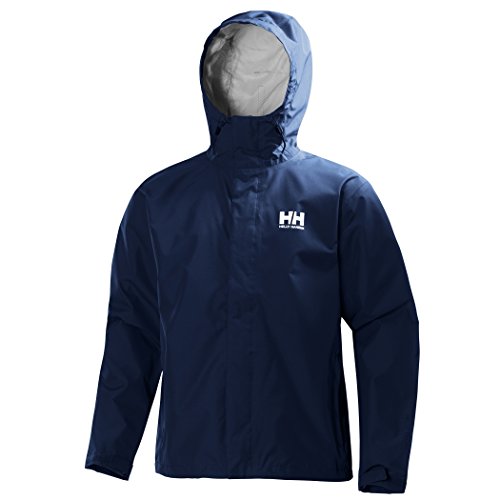 Helly Hansen Seven J Chaqueta impermeable con forro de secado rápido, cortaviento y transpirable para hombre y para uso diario, Azul (Marino), M