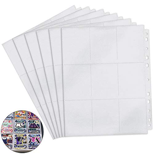 HO2NLE 450pcs Juego de Fundas para Cartas Almacenamiento Colección 9X 50 Paginas Trading Cards Album Bolsillos de Tarjets Album Colección Transparente para Cromos de Pokemon Estándar Cartas Magic