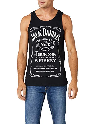 Jack Daniel Old No.7 Brand Logo Chaqueta, Negro (, L para Hombre