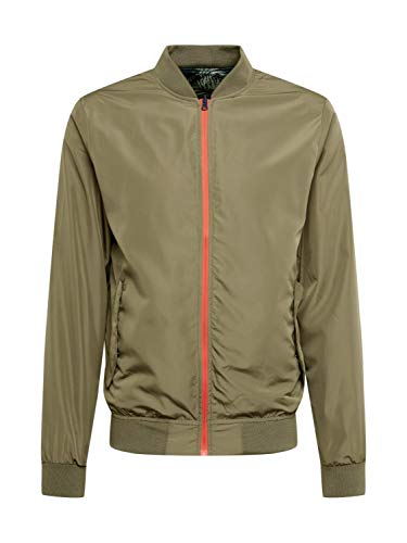 JACK & JONES Jorpalma Reversible Bomber Chaqueta, Oliva polvorienta, S para Hombre