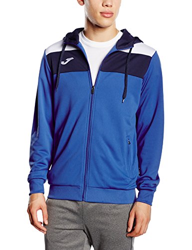 Joma Chaqueta Capucha Crew Royal-Blanco, Hombre, XXXS