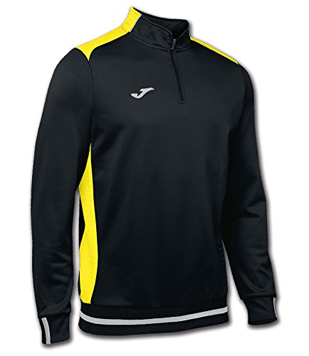 Joma - Sudadera campus ii 1/2 cremallera royal para hombre, Negro-Amarillo - 109, 6XS