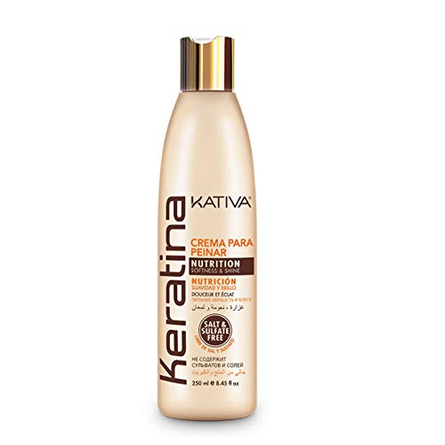 Kativa Keratina Crema de peinar para Nutrición, suavidad y brillo, 250 ml