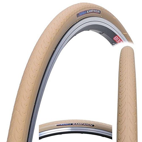 Kenda kampaign K177 - Neumático de bicicleta (700 x 23C, fijo, velocidad única, Fixie, neumático de carretera o bicicleta de pista), Kampaign, beige