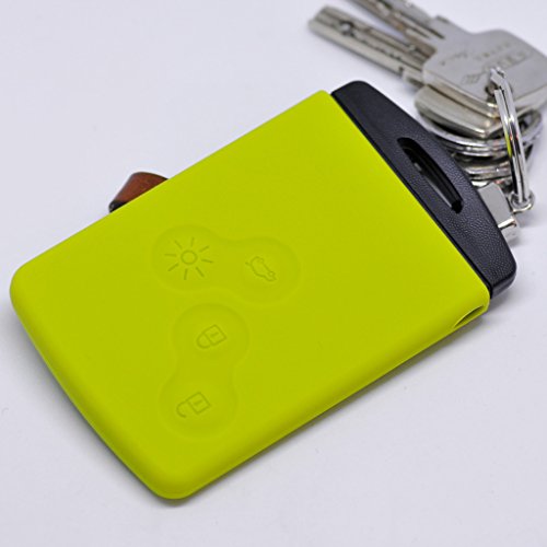 Key Soft Case Cover Cubierta Protectora para Llaves Renault Captur Clio Grand Scenic Key Control Remoto ZOE/Color: Verde Manzana