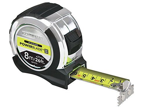 KOMELON MPT826E Power Blade - Cinta métrica (8 m y 27 mm de ancho)