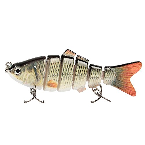 Kongnijiwa Señuelo de la Pesca Multi articulado de Vida como Swimbaits Crankbaits con 6# Gancho de Pesca 6 Segmento /9.5cm 18g