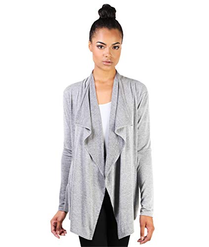 KRISP 6056-GRY-16, Rebeca Chaqueta Punto Abierta, Gris, 44