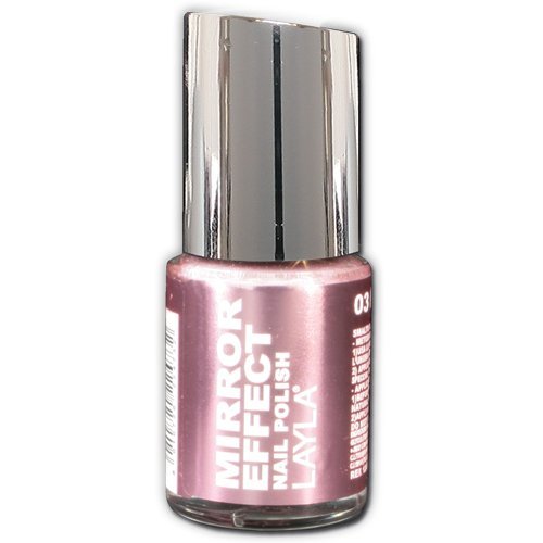 Layla Cosméticos Esmalte de Uñas, Efecto Espejo, Tono Hierro Rosa - 10 ml