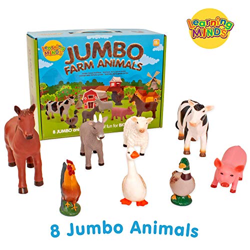 Learning Minds Conjunto de 8 Figuras Jumbo Farm Animal - 18 Meses +