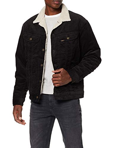 Lee Sherpa Jacket Chaqueta Vaquera, Negro (Black 01), Medium para Hombre