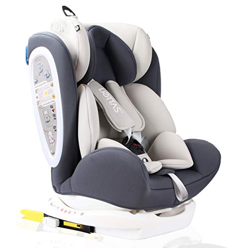 LETTAS Silla de Coche con isofix, Grupos 0+1/2/3 (0-36 kg, 0-12 años)