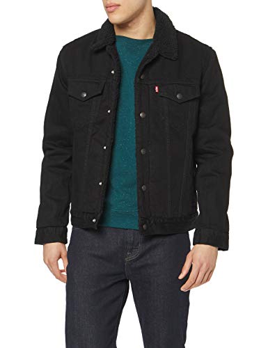 Levi's Type 3 Chaqueta Vaquera, Negro (Berk Sherpa Trucker 0100), XXX-Large para Hombre