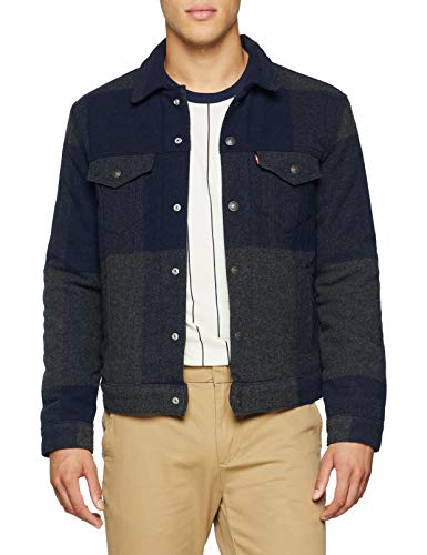 Levi's Wool Jacket Chaqueta, Multicolor (Gelada Original Plaid Trucker 0004), Medium para Hombre