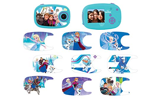 LEXIBOOK, DJ0 Disney Frozen-Cámara de Fotos Digital 5MP, Pantalla LCD, con 10 Adhesivos, función vídeo, Azul/púrpura, DJ070FZ, Color
