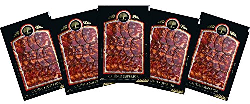 Lote de Chorizo Ibérico de bellota (Salamanca). 5 Sobres de 100gr. Envasado al vacío.