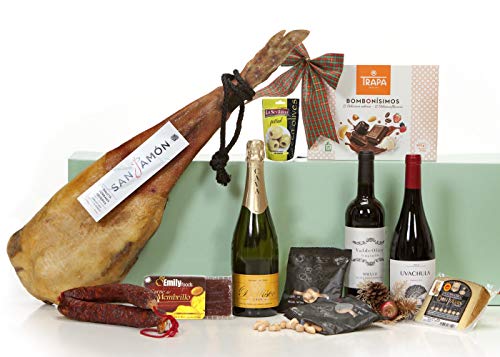 Lotes, Cestas y Regalos, Cesta de Navidad con Jamón Lote Gourmet