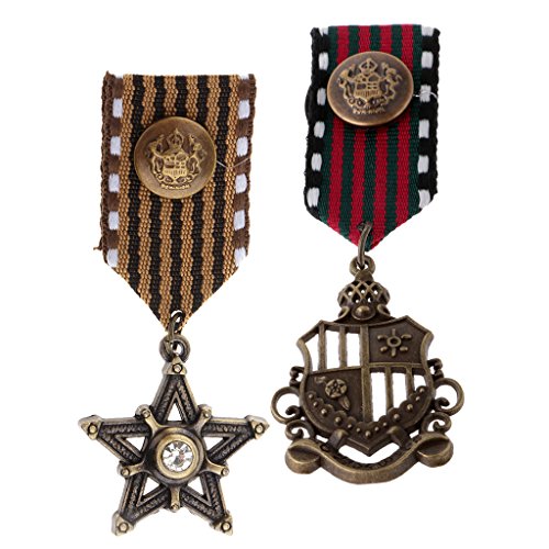 MagiDeal 2 Pedazos de Pin Broche de Medalla de Aleción Accesorio de Decoracion de Traje