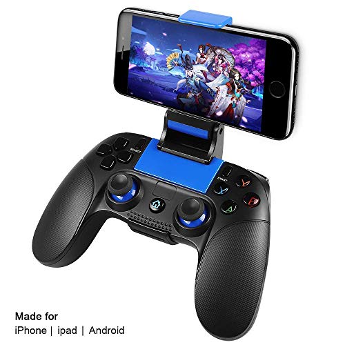 Mando para iOS, PowerLead Inalámbrico Mando de Juego Gamepad Compatibilidad con iOS y Android para iPhone iPad Samsung Otro teléfono - Juego Directo [no compatible con iOS13.4 y superior]