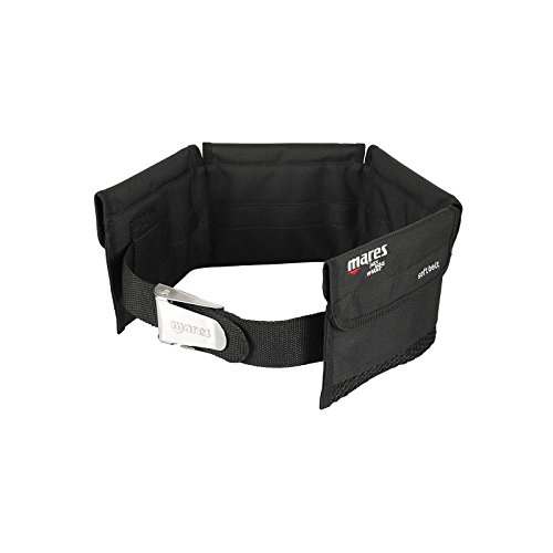 Mares Weight Belt Soft - Stainless Steel Buckl - Cinturón de Buceo, Color Negro, Talla L